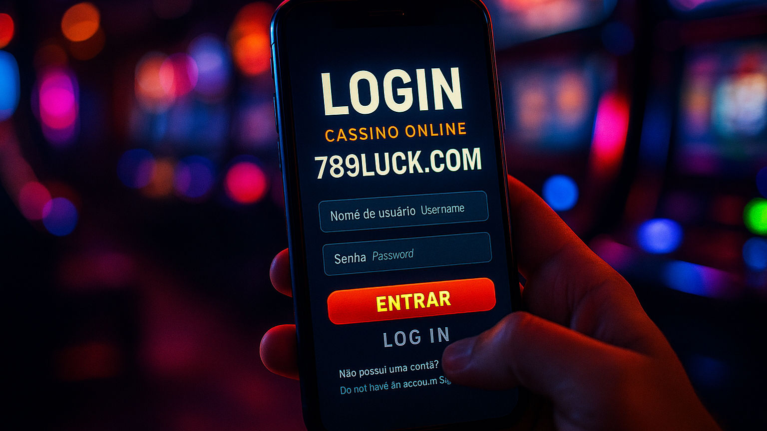 Criar uma nova Conta no plataforma 789LUCK.COM